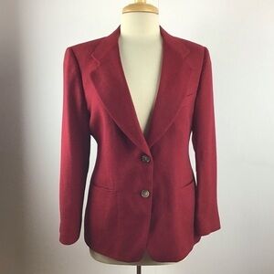 Loro Piana Vintage Red Pietrafesa 100% CamelHair Italy 2 button  Blazer Size 12